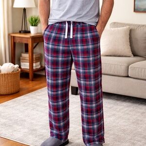Men's Plaid Majestic International Red and Blue Plaid size Large
